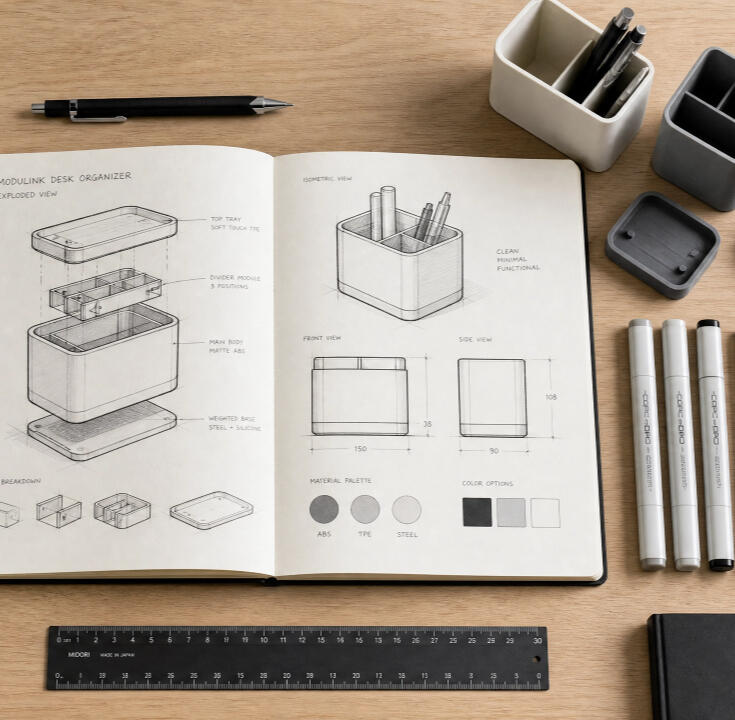 Jeremy Doherty | IB & IGCSE Design Technology Tutor Singapore IB and IGCSE Design Technology coursework folder and product sketch example for Singapore tutoring.